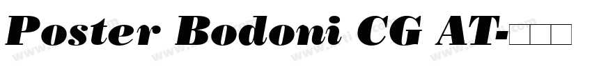 Poster Bodoni CG AT字体转换